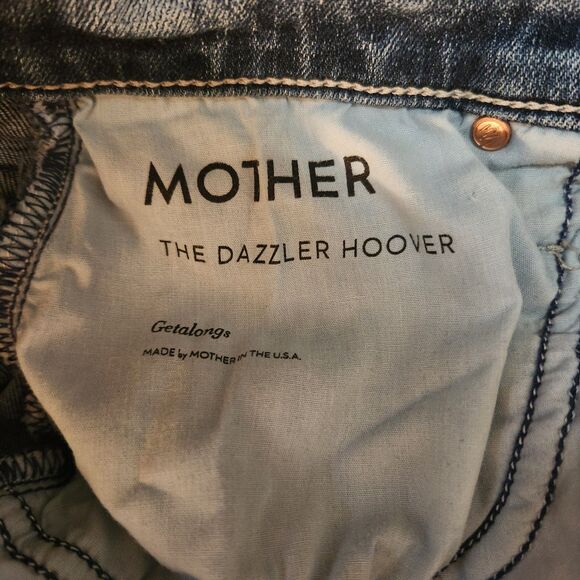 Mother The Dazzler Hoover Straight Leg High Waist Jeans, Sz 26 - Picture 6 of 9